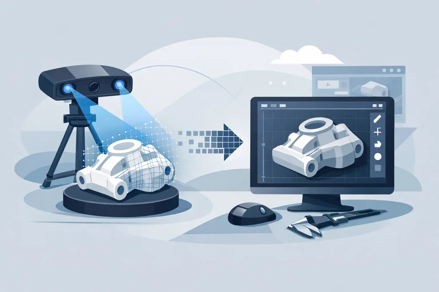 3D Scan Service zum CAD Modell erklärt